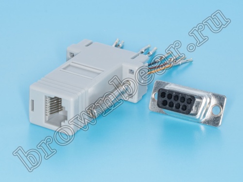 Переходник D-SUB 9 гнездо - RJ45 гнездо GC-9FT8 фото 3