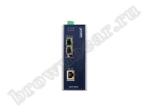 IGUP-1205AT Промышленный медиаконвертер 1 порт 802.3bt PoE++ 1Гб/с + 2 SFP слота 1Гб/с фото 4