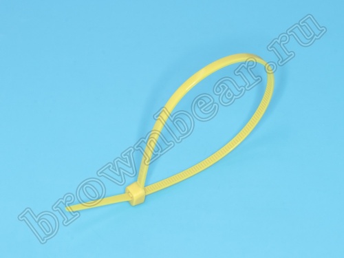 Стяжка (хомут) нейлоновая  200х3,2мм, желтая, упак. 100 шт. CV-200SY фото 4