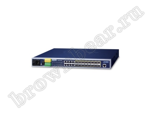 MGSW-24160F Управляемый L2+ коммутатор Planet, Metro Ethernet 16 слотов SFP 100/1000Мб/с, 8 портов RJ-45 10/100/1000Мб/с фото 2