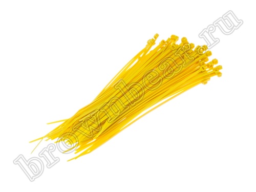 Стяжка (хомут) нейлоновая  200х3,2мм, желтая, упак. 100 шт. CV-200SY