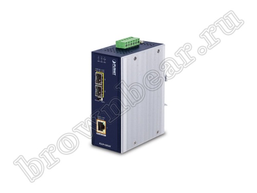 IGUP-1205AT Промышленный медиаконвертер 1 порт 802.3bt PoE++ 1Гб/с + 2 SFP слота 1Гб/с