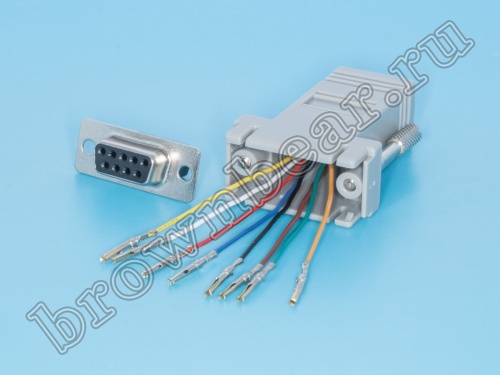 Переходник D-SUB 9 гнездо - RJ45 гнездо GC-9FT8 фото 2