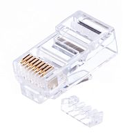 Коннектор RJ-45, 8P8C кат.6 со вставкой, универсальный TP6-8P8C-S2